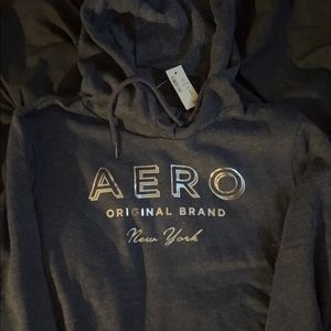 Aeropostale logo grey hoodie